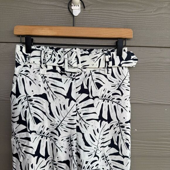 Ellen Tracy linen blend wide leg belted pants - Picture 2 of 7